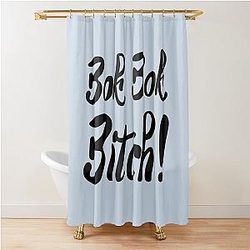 Bok Bitch - Crazy Rich Asians Text Design in Black - because Chickens are Bitches! Shower Curtain