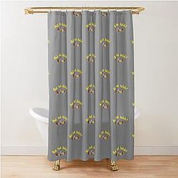 Bok Bitch - Crazy Rich Asians Chickens Design in Yellow Text Shower Curtain