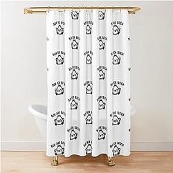 Bok Bitch - Crazy Rich Asians Chickens Text Design Black Shower Curtain