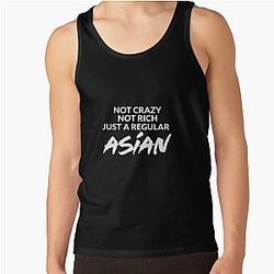 Not Crazy Rich Asians Design in White Text because Chickens are Bitches Tank Top