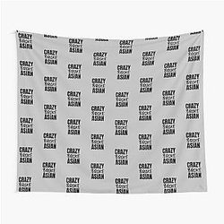 Crazy Broke Asian - Crazy Asians Design in black Tapestry