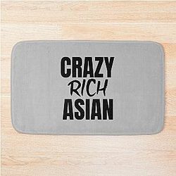 Crazy Rich Asians Design in Black Text Bath Mat
