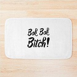 Bok Bitch - Crazy Rich Asians Text Design in Black because Chickens are Bitches Bath Mat