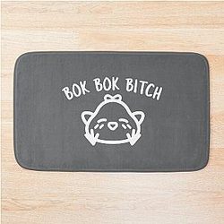 Bok Bitch - Crazy Rich Asians Chickens Design in White Bath Mat