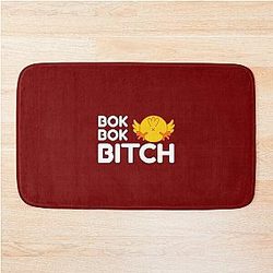 Bok Bok Bitch - Crazy Rich Asians Design in White Bath Mat