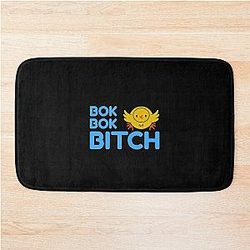 Bok Bitch - Crazy Rich Asians Design in Blue because Chickens are Bitches Bath Mat