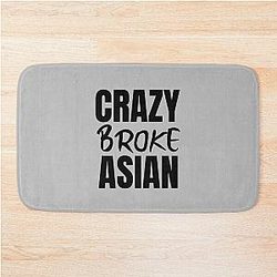 Crazy Rich Asian Design in Black Bath Mat