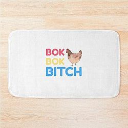 Bok Bok Bitch - Crazy Rich Asians Design in Multi because Chickens are Bitches! Bath Mat
