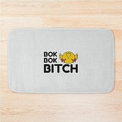 Bok Bitch - Crazy Rich Asians Design in Black - Because Chickens are Bitches! Bath Mat