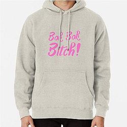 Bok Bitch - Crazy Rich Asians Text Design in Pink Pullover Hoodie