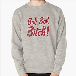 Bok Bitch - Crazy Rich Asians Text Design in Red Pullover Sweatshirt