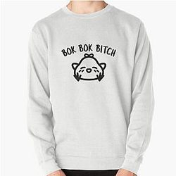 Bok Bitch -Crazy Rich Asians Chickens Text Design in Black Pullover Sweatshirt