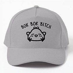 Bok Bitch - Crazy Rich Asians Chickens Text Design in Black Baseball Cap