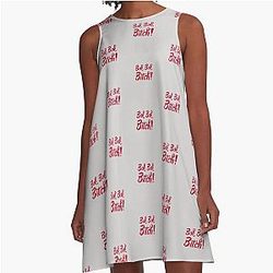 Bok Bitch -Crazy Rich Asians Text Design in Red - because Chickens are Bitches! A-Line Dress