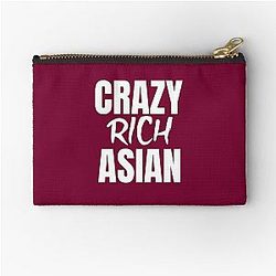Crazy Rich Asians Design in White Text Zipper Pouch