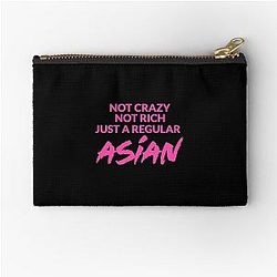 Not Crazy Rich Asian, Crazy Rich Asians In Pink Because Chickens Are Bitches Zipper Pouch