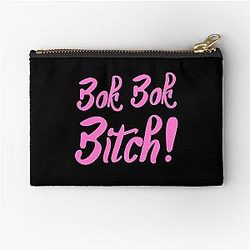 Crazy Rich Asians Text Design in Pink - because Chickens are Bitches! Zipper Pouch