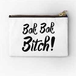 Bok Bitch - Crazy Rich Asians Text Design in Black - because Chickens are Bitches Zipper Pouch
