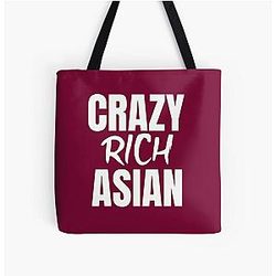 Crazy Rich Asians Design in White Text All Over Print Tote Bag