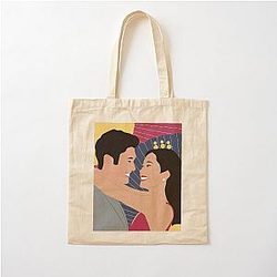 Crazy Rich Asians Nick Young and Rachel Chu Cotton Tote Bag
