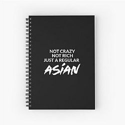 Not Crazy Rich Asian Style Notebook in White. Because Chickens are Bitches.