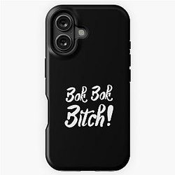 Bok Bitch -Crazy Rich Asians Text Design in White - because Chickens are Bitches! iPhone Tough Case