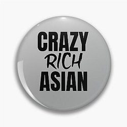 Crazy Rich Asians in black text Pin