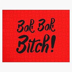 Bok Bitch - Crazy Rich Asians Text Design in Black - because Chickens are Bitch!   Jigsaw Puzzle