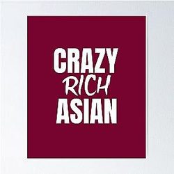 Crazy Rich Asians Design in White Text Poster