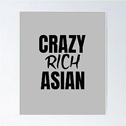 Crazy Rich Asians Design in black text Poster