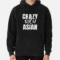 Crazy Rich Asians Design in White Text Pullover Hoodie