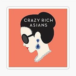 Crazy Rich Asians Book Cover Sticker