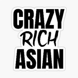 Crazy Rich Asians Design in Black Sticker