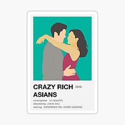 Minimalist Crazy Asians Pantone Sticker
