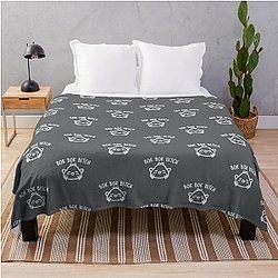 Bok Bok Bitch - Crazy Rich Asians Chickens Text Design in White Throw Blanket