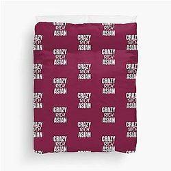Crazy Rich Asians Design in white text Duvet Cover