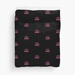 Not Crazy Rich Asians Design in Pink because Chickens are Bitches Duvet Cover