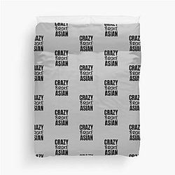 Crazy Broke Asian - Crazy Rich Asians Design in black Duvet Cover