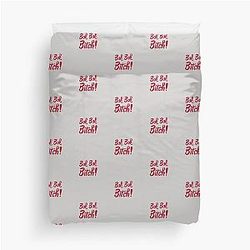 Crazy Rich Asians Text Design in Red - Because Chickens Are Bitches Duvet Cover