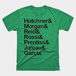 Criminal Minds T-Shirts - Criminal Minds Names T- Shirt TP0911