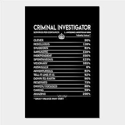 Criminal Minds Posters - Criminal Investigator T Shirt - Criminal Investigator Factors Daily Gift Item Tee Poster TP1011