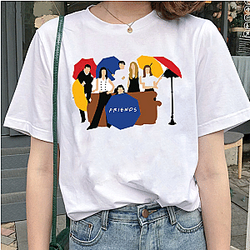 Friends TV Show Merch - F.R.I.E.N.D.S Umbrella Funny Classic Unisex T-shirt