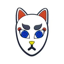 Demon Slayer Charms – Mask Demon Slayer PVC Crocs Charms MK002