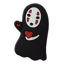 Ghibli Crocs Charms – No Face Red Heart PVC Crocs Charm