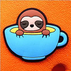 Ghibli Crocs Charms – Sloth Tea Cup Accessories PVC Crocs Charm