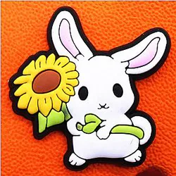 Ghibli Crocs Charms – Sunflower Bunny Accessories PVC Crocs Charm