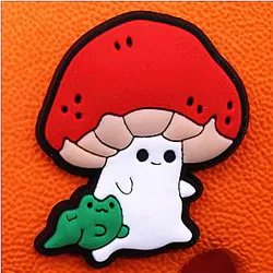 Ghibli Crocs Charms – Mushroom Bunny Cute PVC Crocs Charm