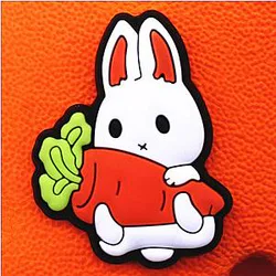 Ghibli Crocs Charms – Carrot Bunny Accessories PVC Crocs Charm