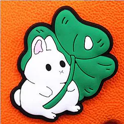 Ghibli Crocs Charms – White Bunny Accessories PVC Crocs Charm