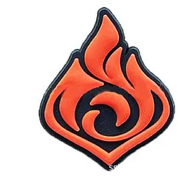 Genshin Impact Crocs Charms –  Genshin Impact Logo Fire PVC Crocs Charm